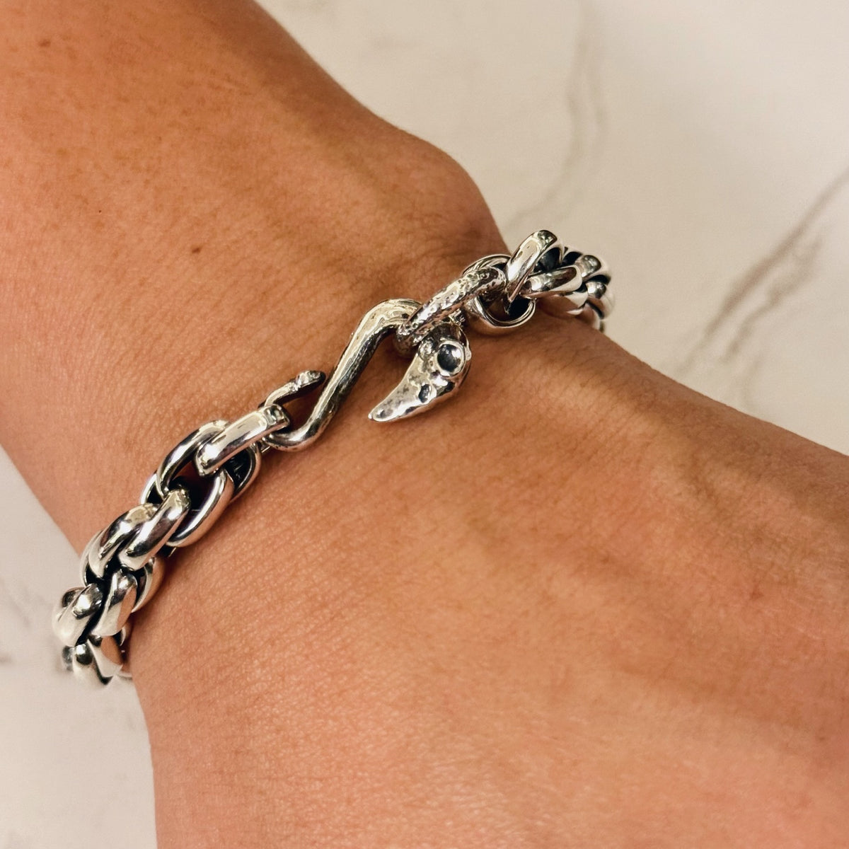 Crow Braided Rope Chain Bracelet 烏鴉扣編織粗麻繩手鏈