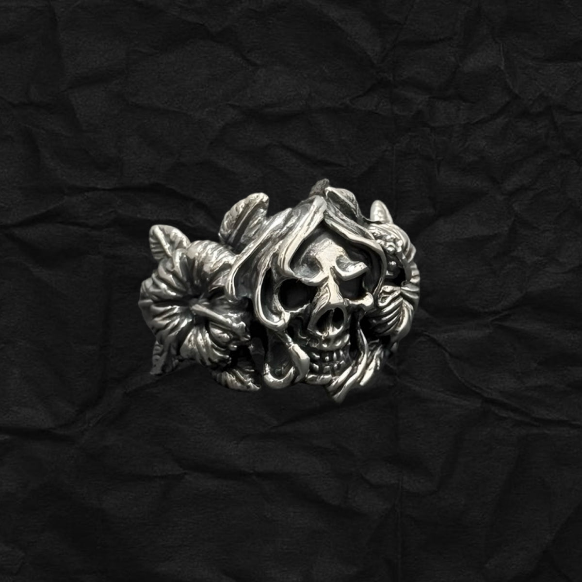 Aloha Skull Ring 朱槿花骷髏戒指