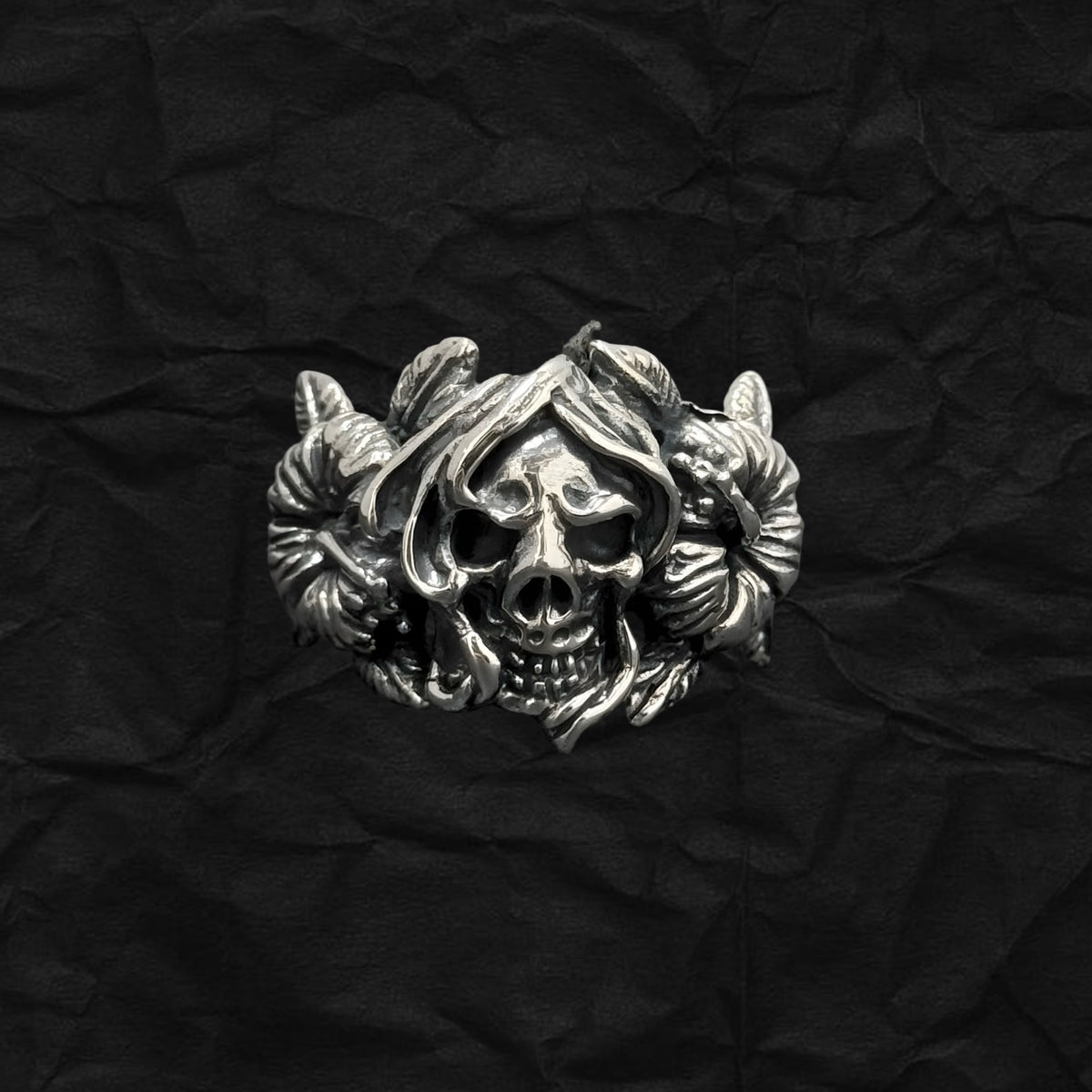 Aloha Skull Ring 朱槿花骷髏戒指