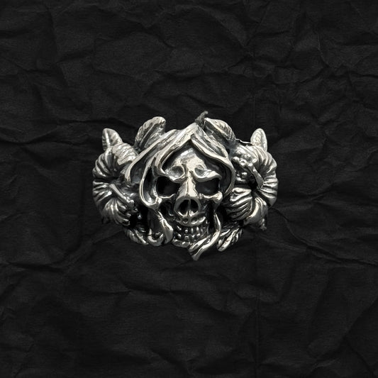 Aloha Skull Ring 朱槿花骷髏戒指