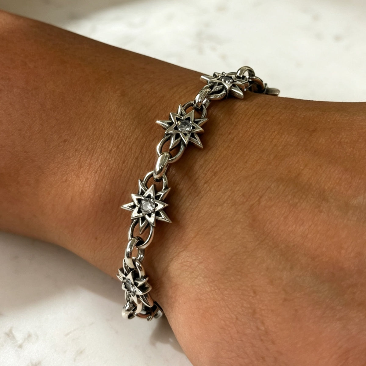 Star Link Bracelet 雙面鑲石星光手鏈