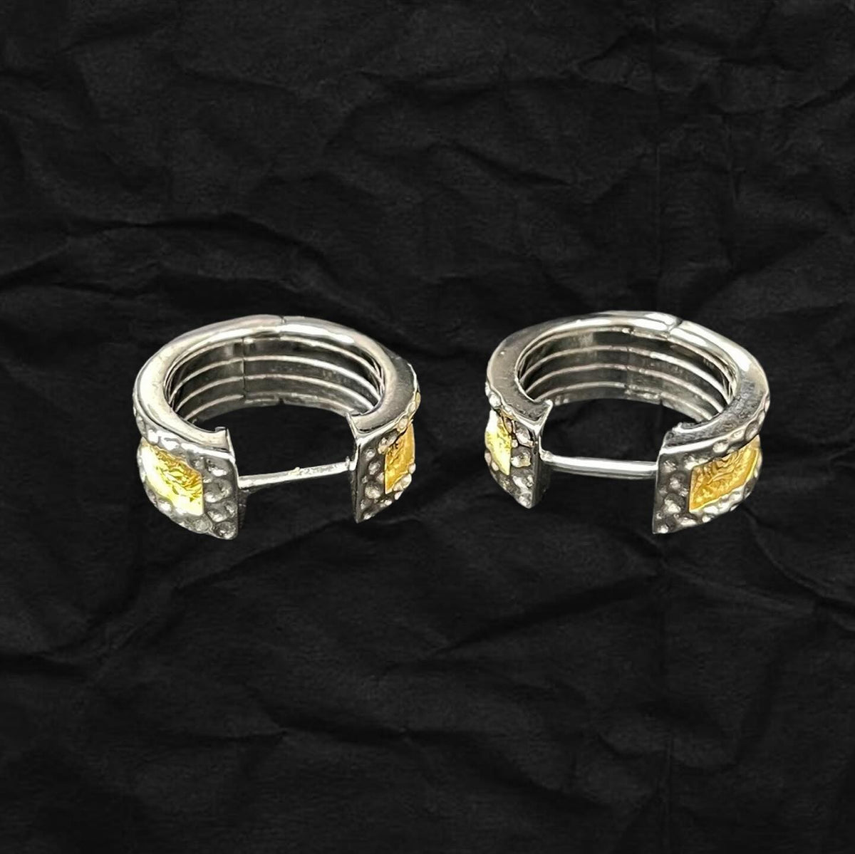 Handmade Hoop Earrings 手工唐草紋金圈耳環