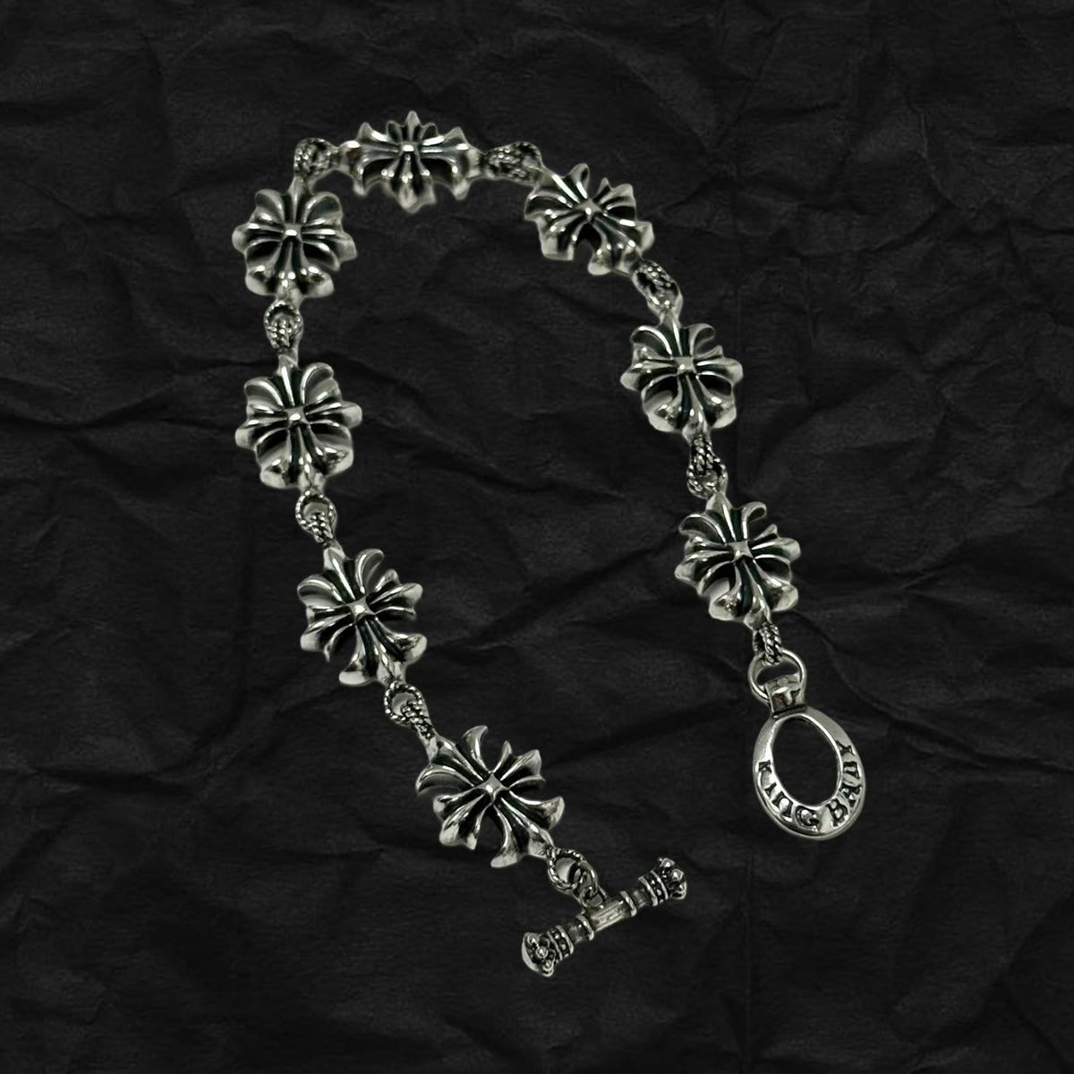 Floral Cross Bracelet 十字花OT扣手鏈