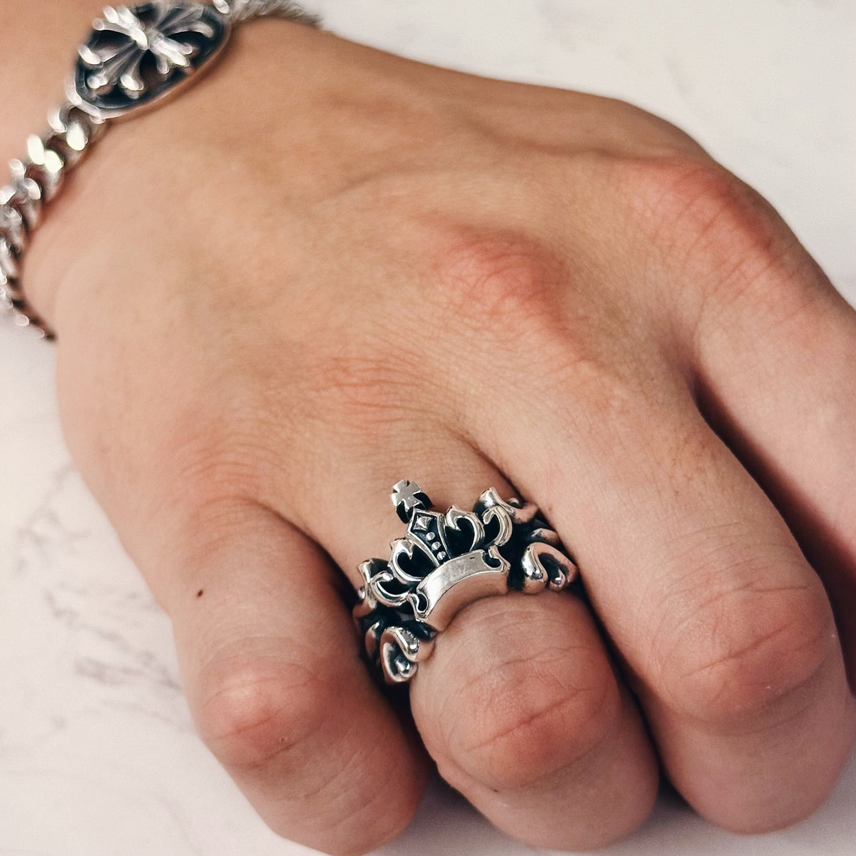 Cross Crown Ring 十字架皇冠戒指