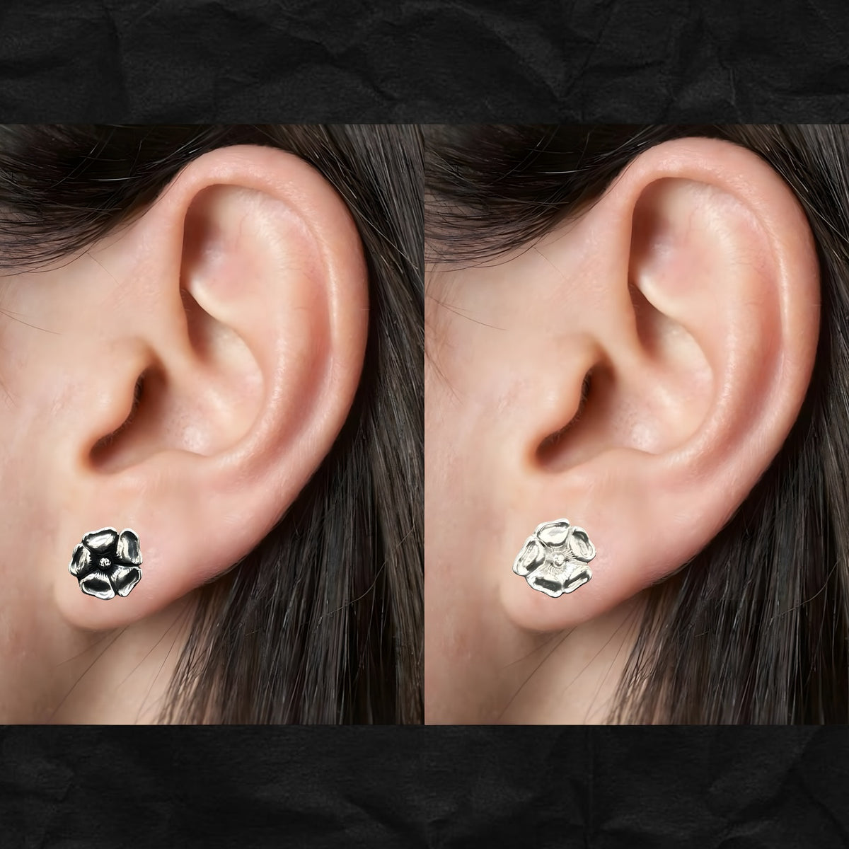 Rose Ear Stud 手工薔薇花耳釘