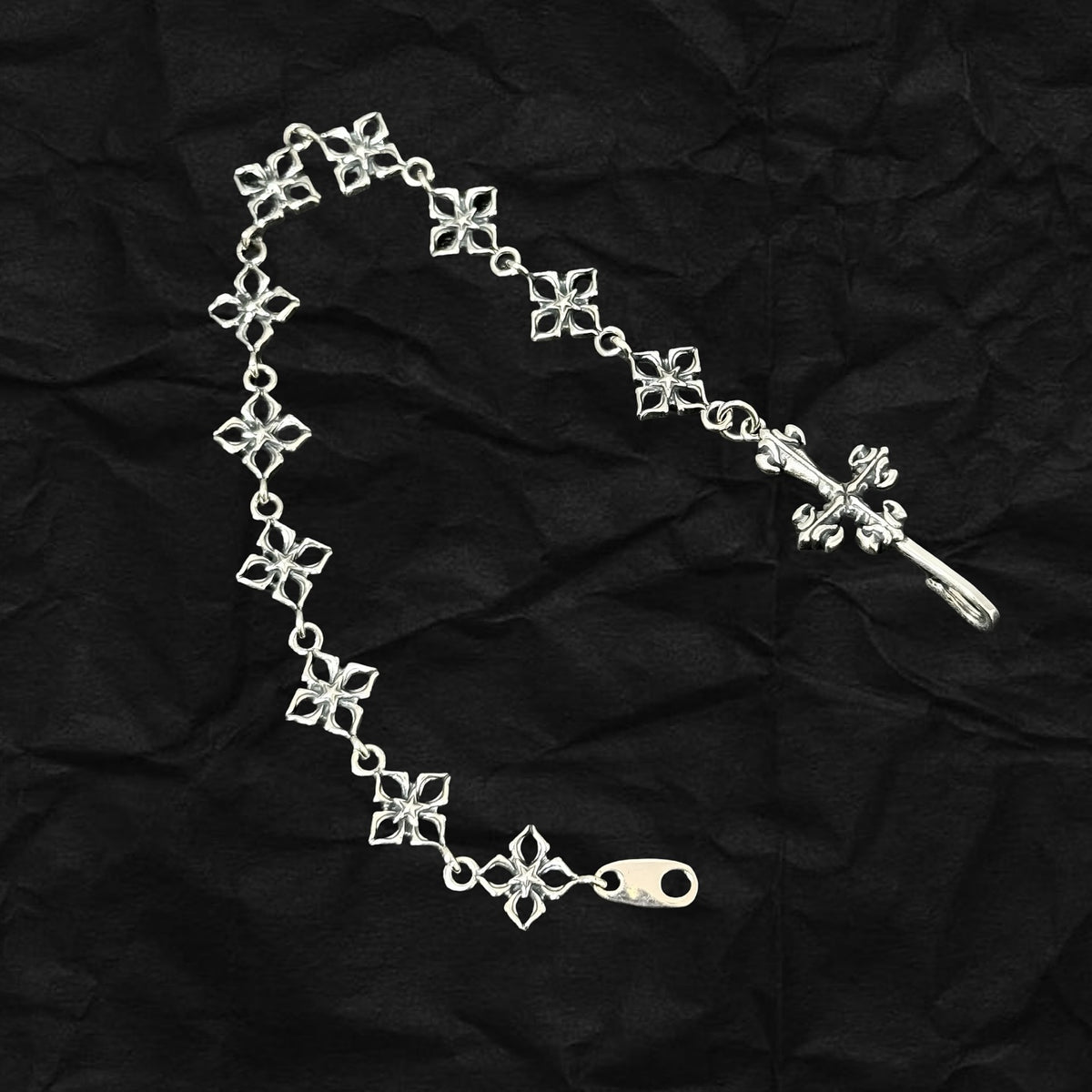 Gothic Cross Star Bracelet 哥德十字架星星手鏈