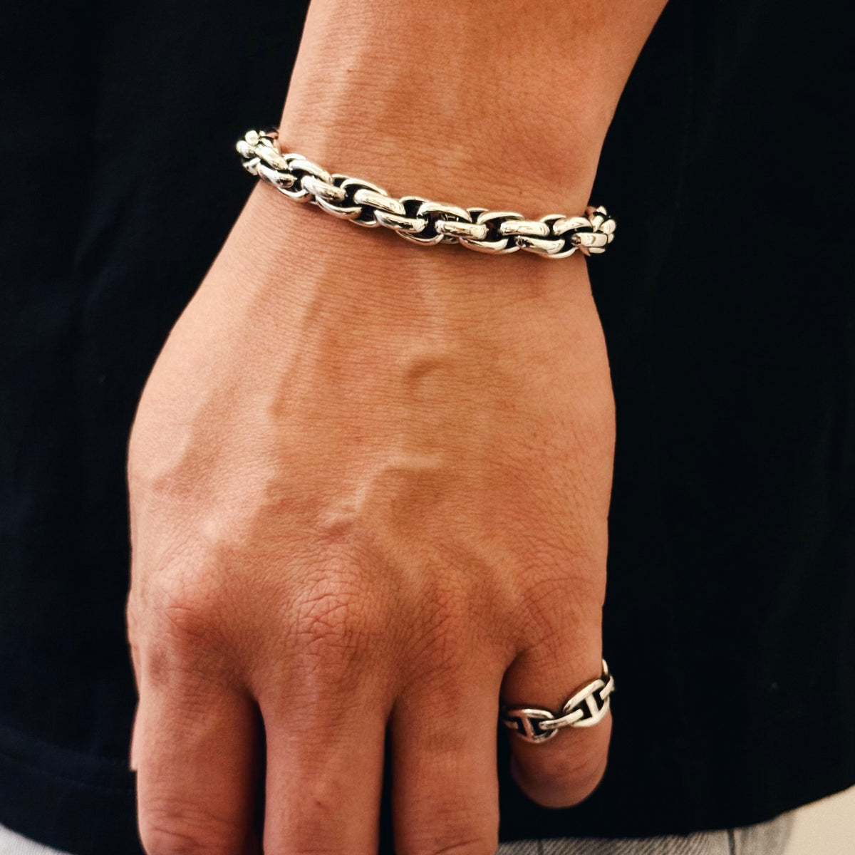 Crow Braided Rope Chain Bracelet 烏鴉扣編織粗麻繩手鏈