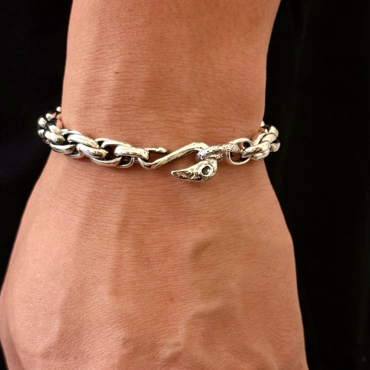 Crow Braided Rope Chain Bracelet 烏鴉扣編織粗麻繩手鏈