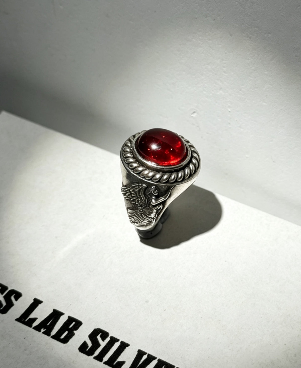 Red Garnet Angel Ring 石榴石天使戒指