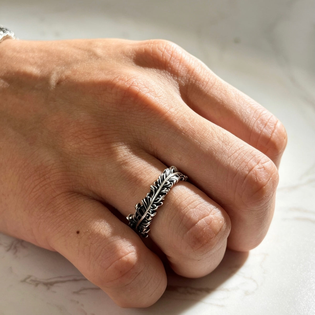 Feather Ring 羽毛開口戒指