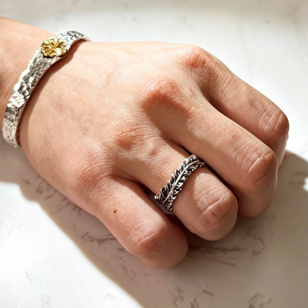 Feather Ring 羽毛開口戒指